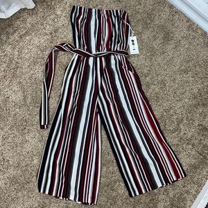 NWT Capri Striped Jumpsuit
